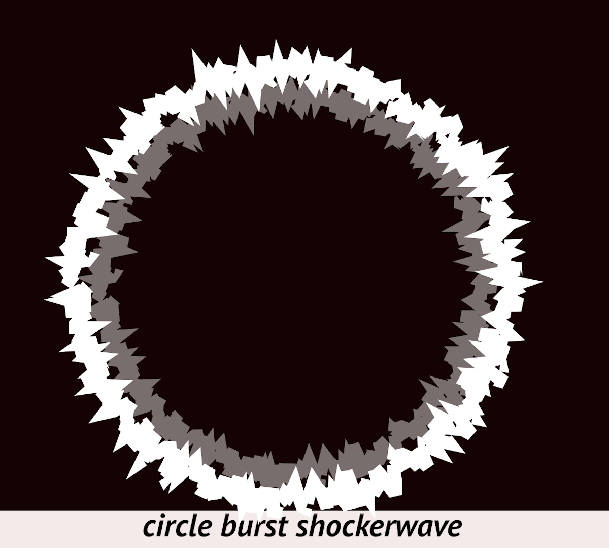 Circle shock wave burst