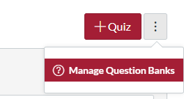Manage question banks button