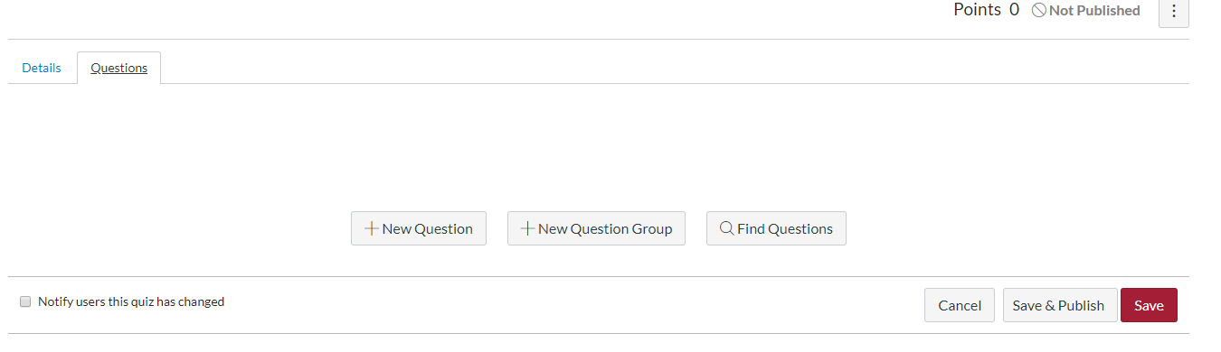 Questions tab - Find Questions