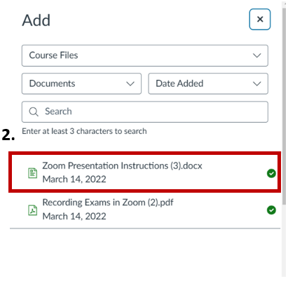 screenshot of the document that will be linked on the rich content editor page