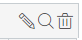 screenshot of the Edit, Search and Trash buttons