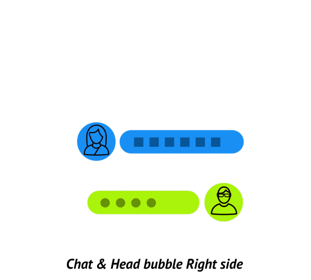 icons representing chatting back and forth