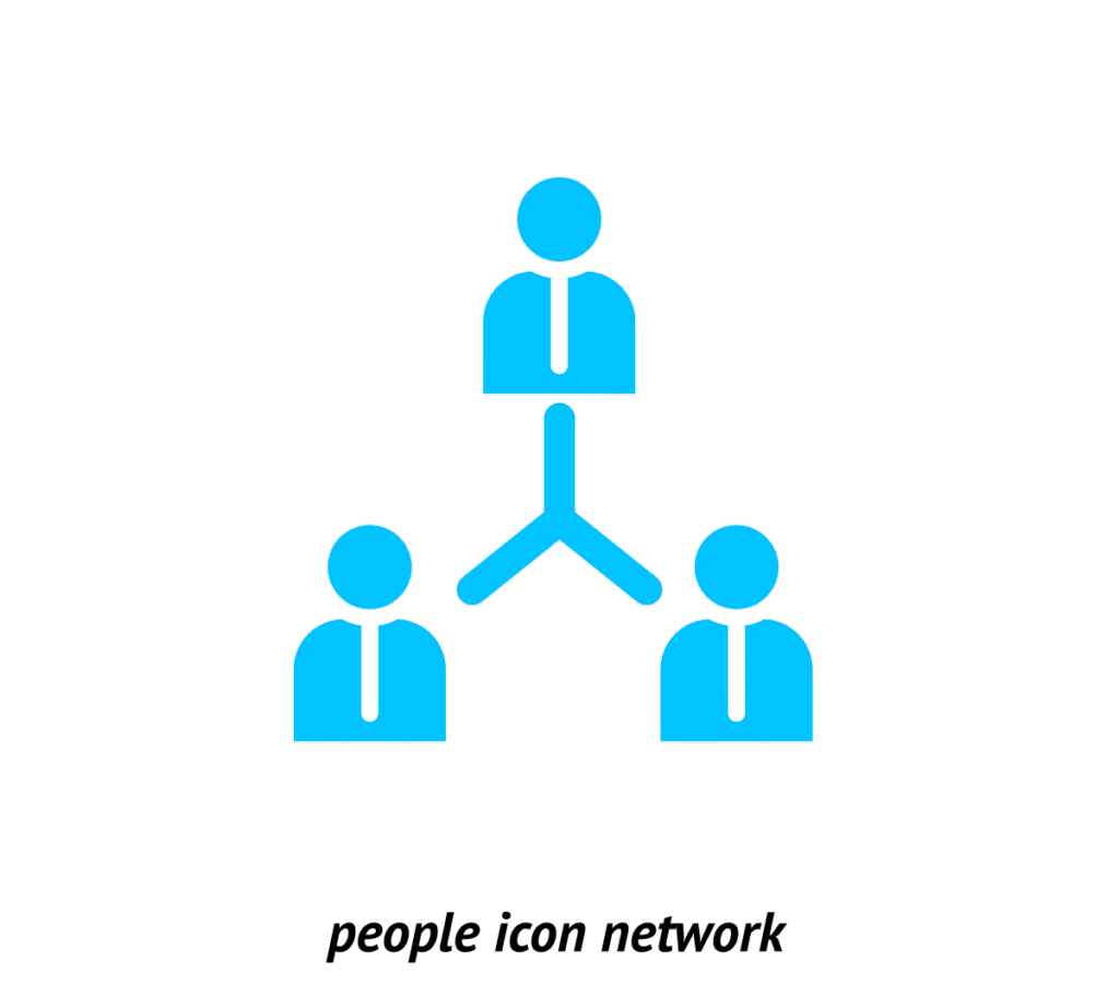 illustrated representation of people networking with each other